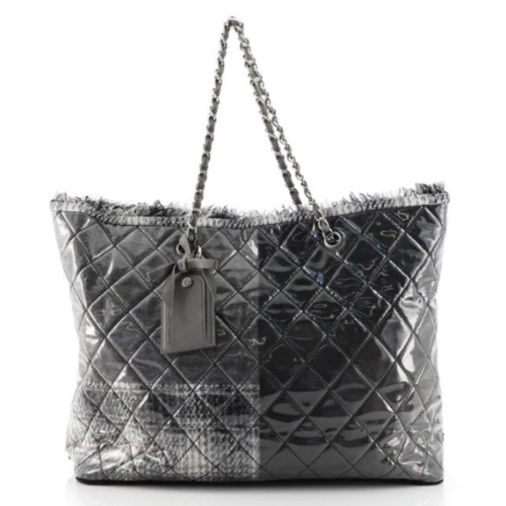 ULTRA RARE CHANEL Fantasy Quilted Patent Patchwork XL Traveler